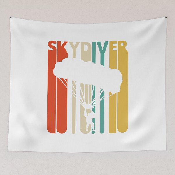Item preview, Skydiver Silhouette, retro design.  designed and sold by Mia-Kara.
