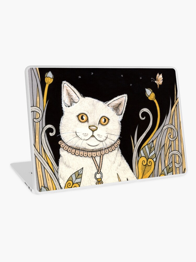 Chat Blanc Laptop Skin