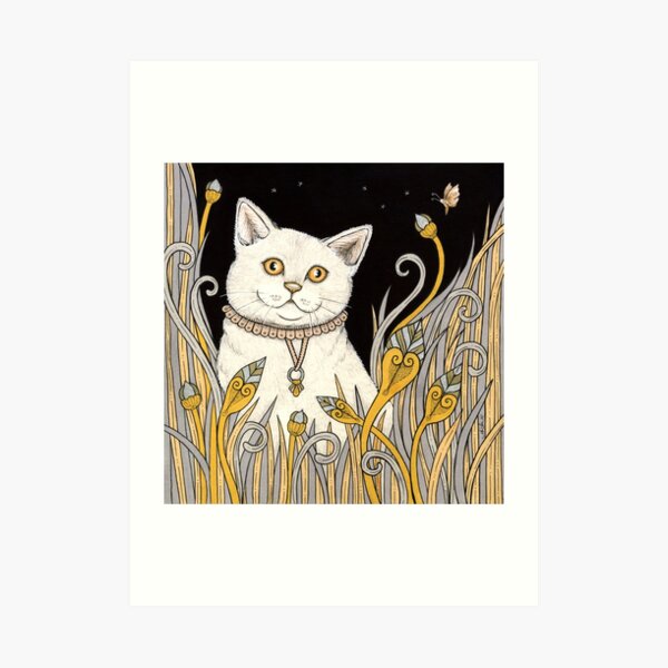 Chat Blanc Art Print