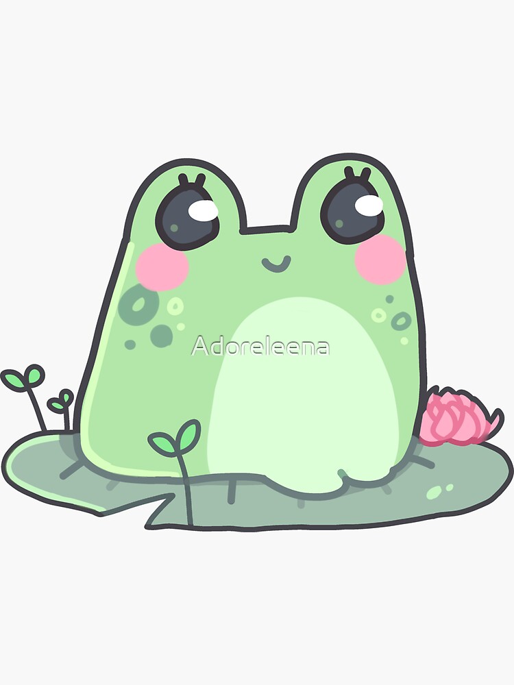 small frog Sticker for Sale by Adoreleena