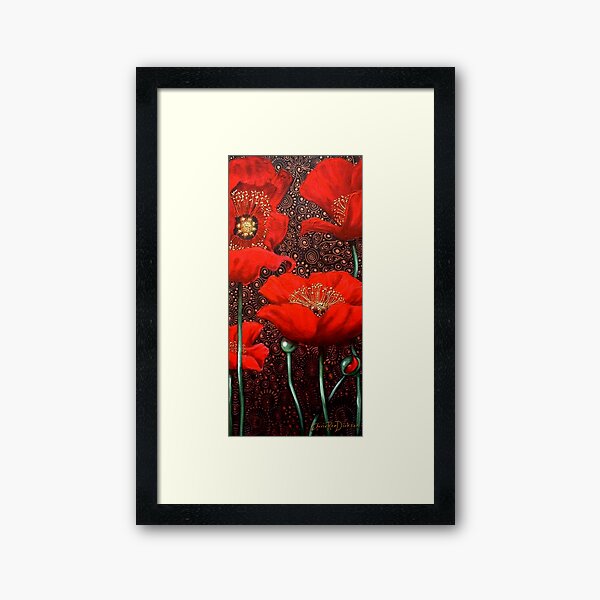 Dancing Poppies II Framed Art Print