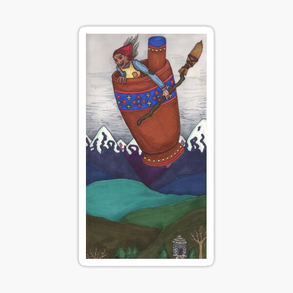 Item preview, Baba-Yaga Slavic Tarot Death designed and sold by MAIMurray.