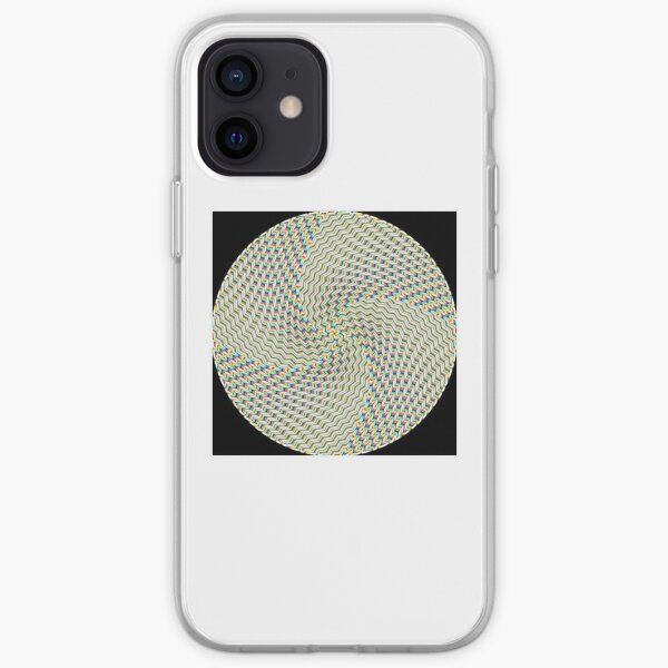 #Movement #Monochrome #Illusion, #Abstract drawing, spiral,helix,scroll,loop,volute,spire,helical,winding,corkscrew iPhone Soft Case