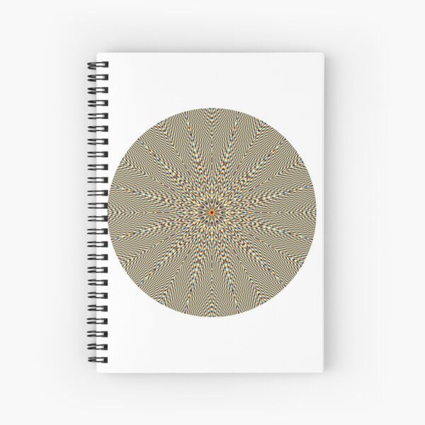 #Movement #Monochrome #Illusion, #Abstract drawing, spiral,helix,scroll,loop,volute,spire,helical,winding,corkscrew Spiral Notebook