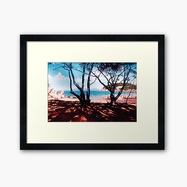 Florence Bay Shadows Framed Art Print