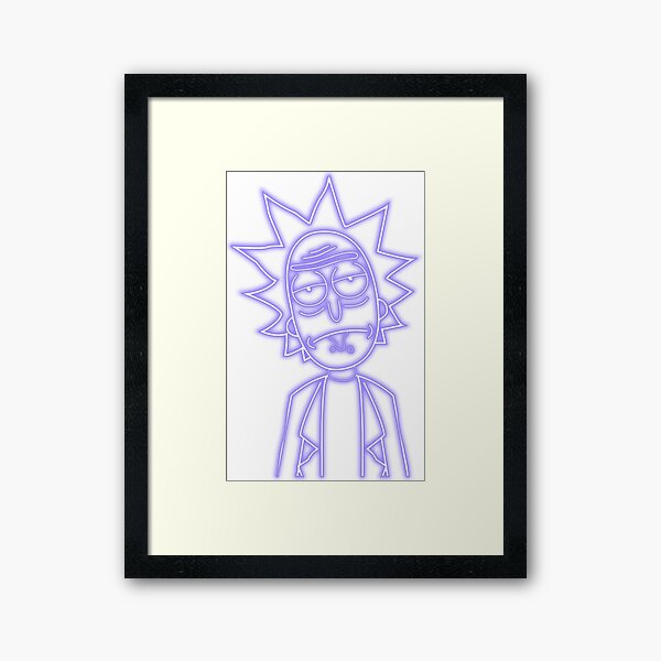 Rick NEON PURPLE Framed Art Print