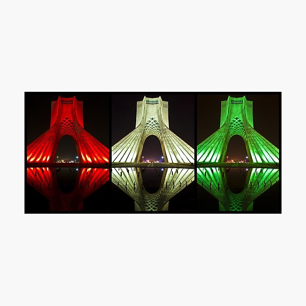 Azadi Tower (Triptych Reflection) -Tehran - Iran Photographic Print