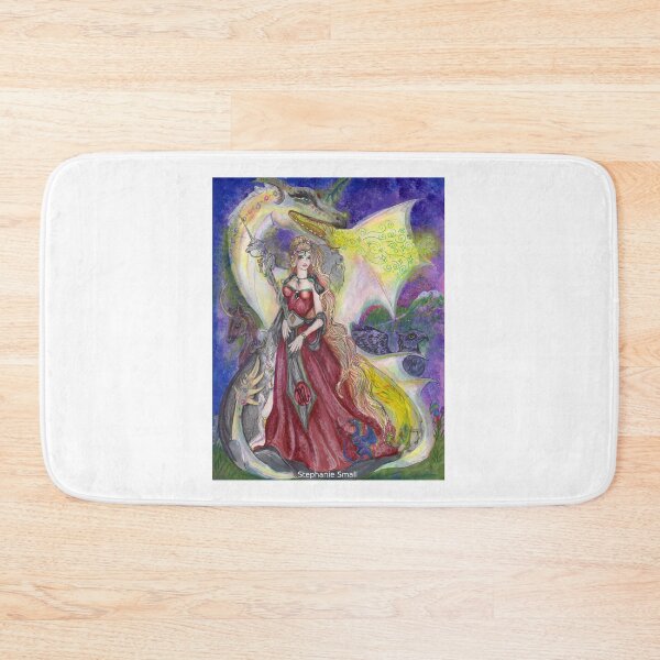 Item preview, Unicorn Princess with White Dragon designed and sold by Stephanie Small.