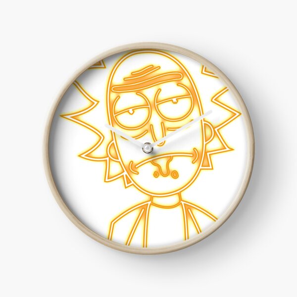 Rick Neon Orange Clock