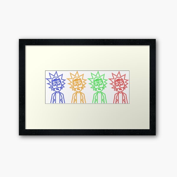 Rick NEON quadruplet Framed Art Print