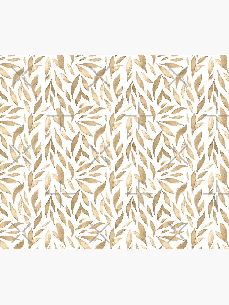 Watercolor Leaves - Cappuccino by annieparsons