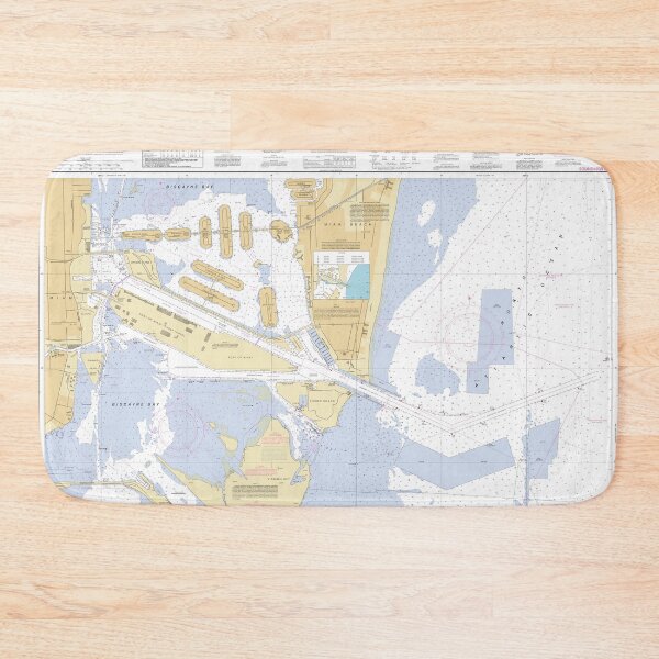 Item preview, Miami Harbor Nautical Chart designed and sold by cocreations.