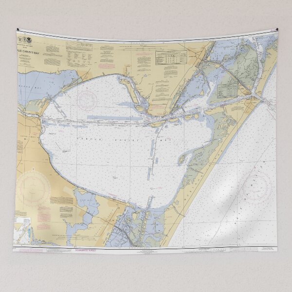 Item preview, Corpus Christi Bay Nautical Chart designed and sold by cocreations.