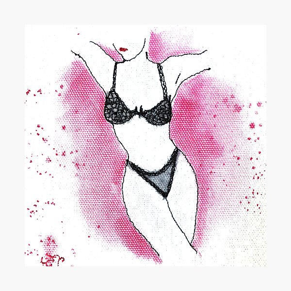 Lingerie Lady Photographic Print