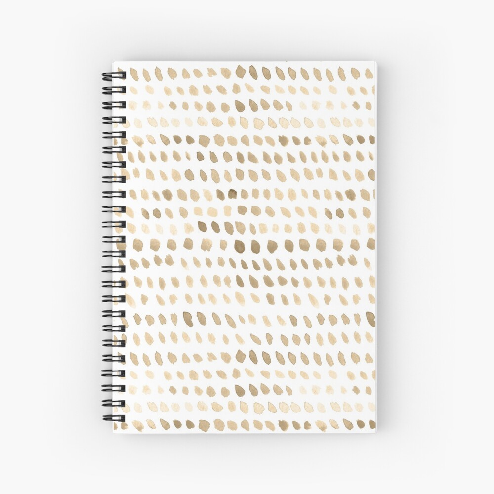 Watercolor Dots - Cappuccino Spiral Notebook