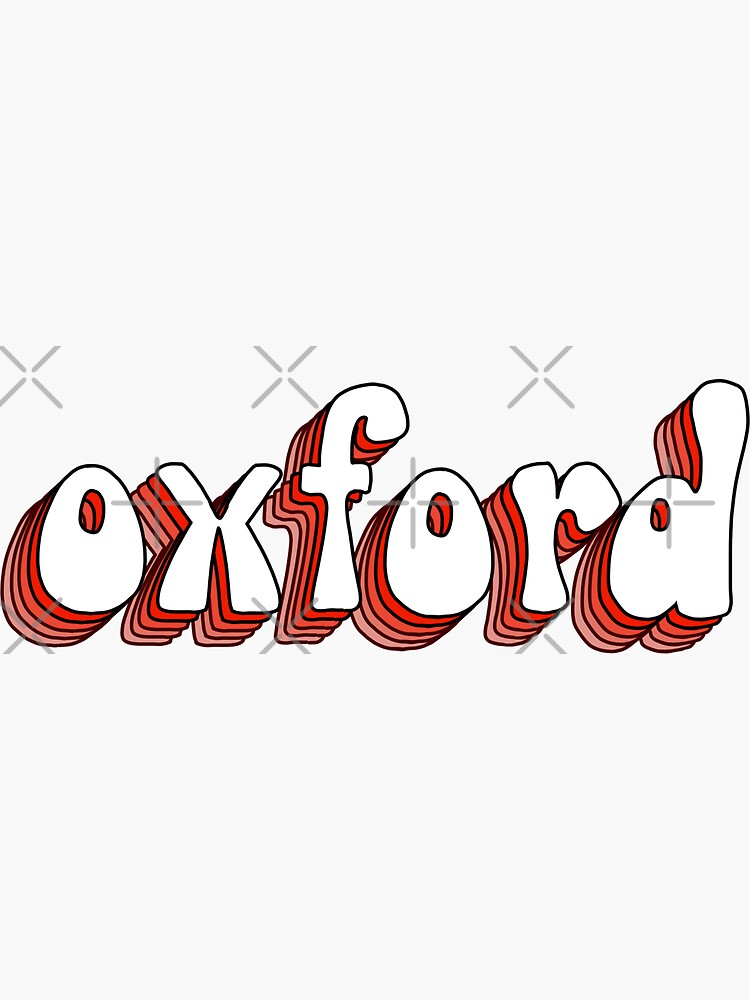 "Miami University Retro Oxford Logo" Sticker for Sale by