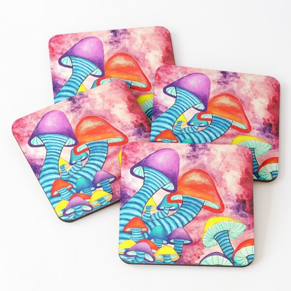 Item preview, MIxed Media Watercolor Mushrooms designed and sold by ArtbyMeganBrock.
