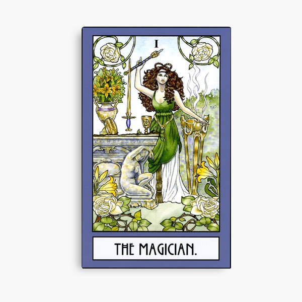 Art Nouveau Tarot Magician Card tattooed on the