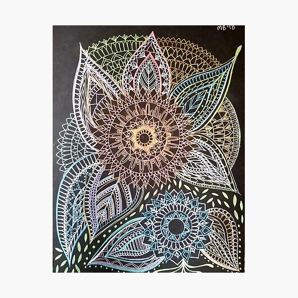 Item preview, Mandala Drawing, Mandala Art, Trippy Art designed and sold by ArtbyMeganBrock.