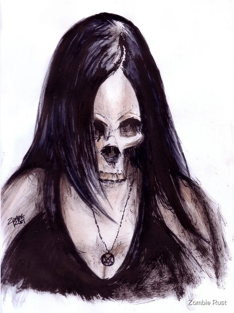 Imagen 3 de 3, Lienzo con la obra Dead-She, diseñada y vendida por Zombie Rust.