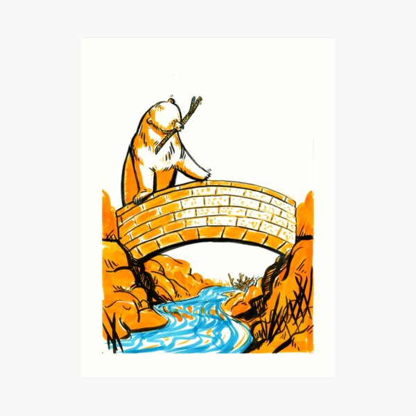 A Bridge and Stream Art Print