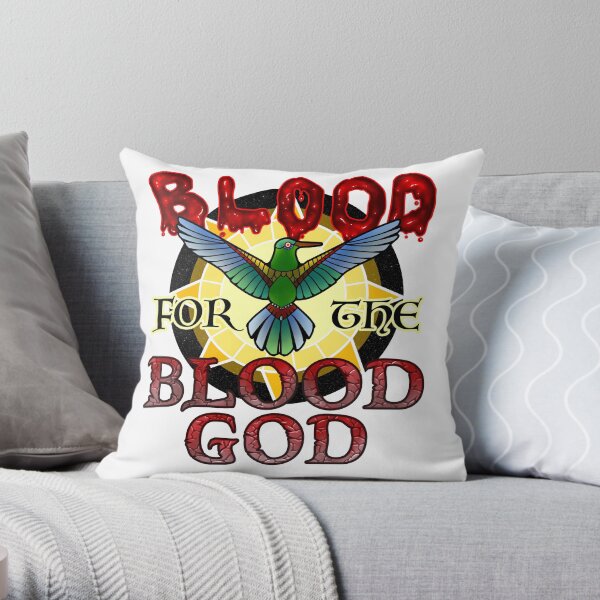 Blood for the Blood God Throw Pillow