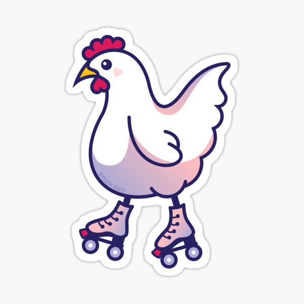 Roller Chick Sticker