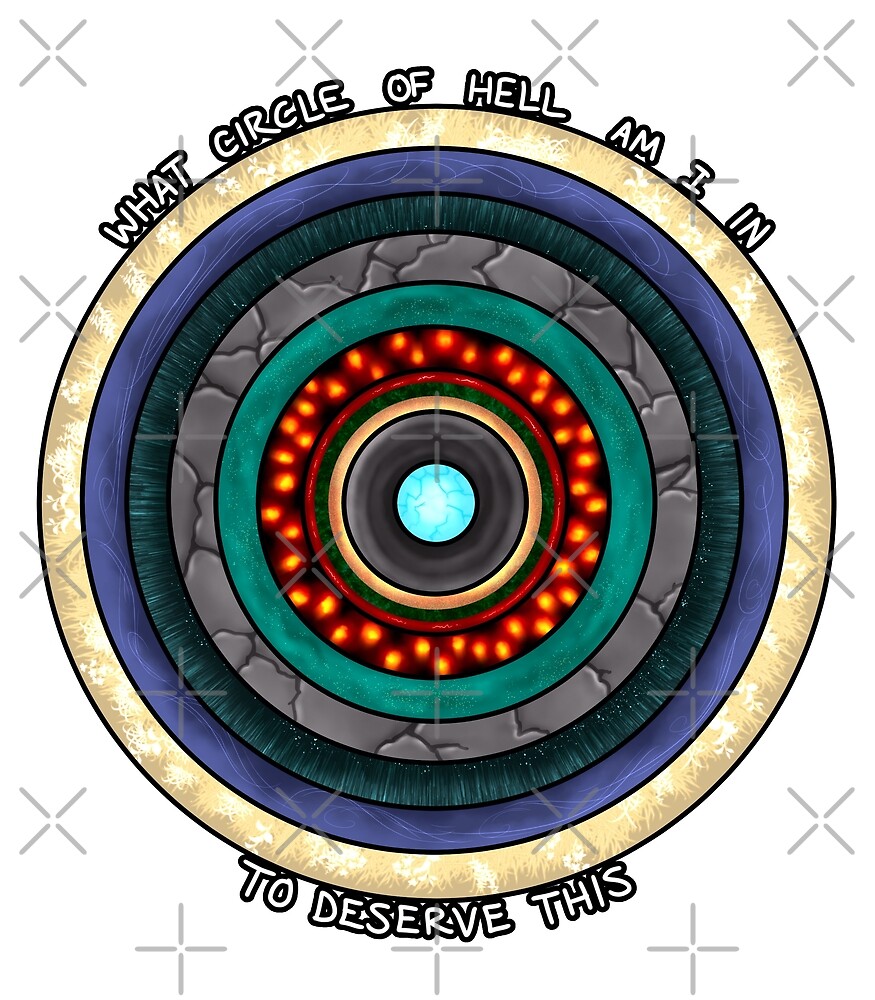 Circles Of Hell By Ospyoutube Redbubble