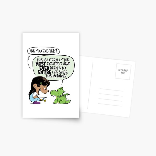 "Everything is SO exciting!" Postcard