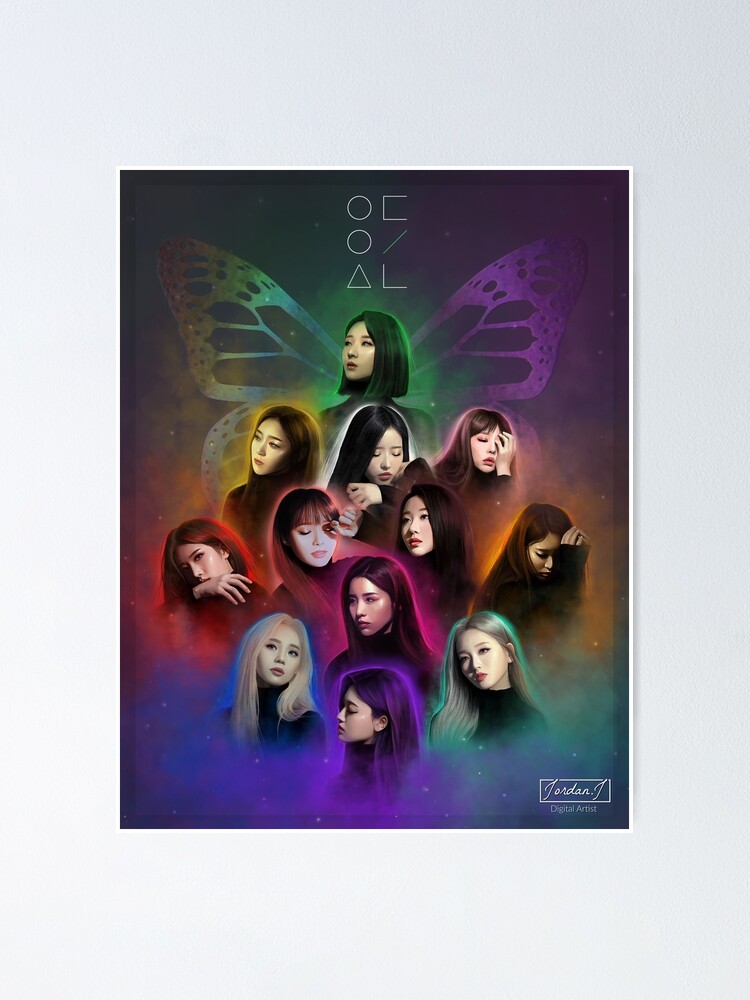 今月の少女 Loona イラストポスター 12枚 公式MD LOONAVERSE Chuu Loonaverse Concert Official MD Loona Mini Poster Framed