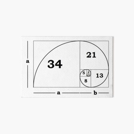 #Golden #Ratio #GoldenRatio #Design Ideas Fibonacci Spiral = 1.6180339887498948420 Art Board Print