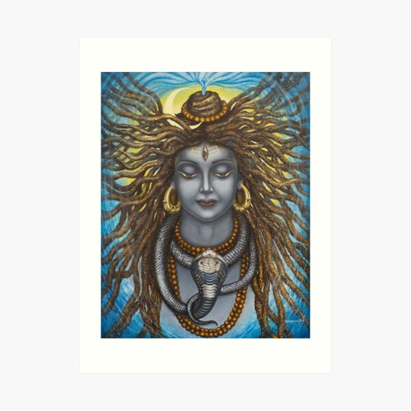 Gangadhara Shiva Art Print By Vrindavandas Redbubble