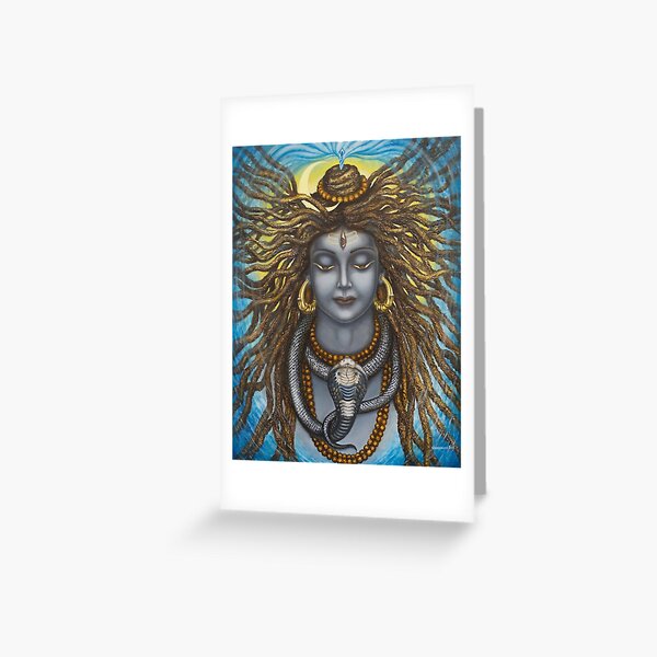 Gangadhara Shiva Greeting Card By Vrindavandas Redbubble