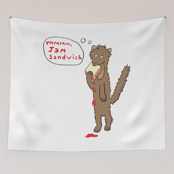 Item preview, Cute Pine Marten eating a Jam Sandwich designed and sold by Geek-topia.