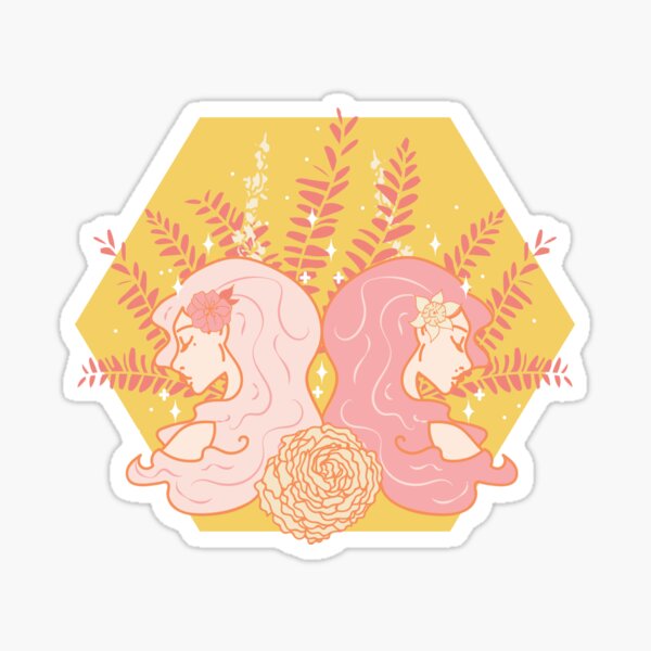 Gemini Twins - YELLOW Sticker