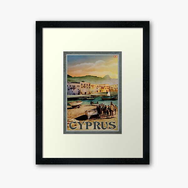 Travel Poster 12 - Kyrenia, Cyprus Framed Art Print