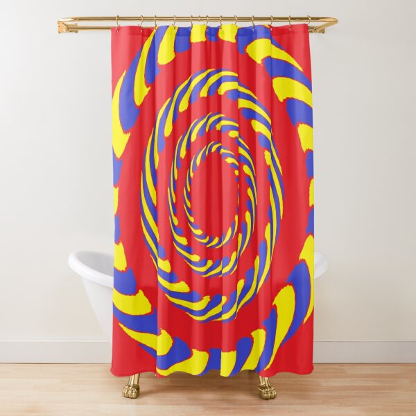 #Illusions gif, #abstract, #design, #pattern, art, illustration, twirl, hypnosis, twist, target, spiral Shower Curtain