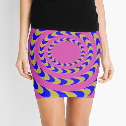 #Illusions gif, #abstract, #design, #pattern, art, illustration, twirl, hypnosis, twist, target, spiral Mini Skirt
