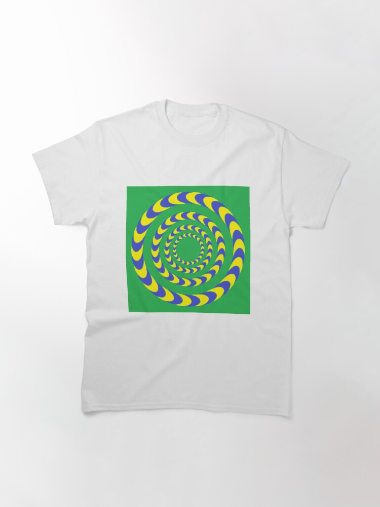 Alternate view of #Illusions gif, #abstract, #design, #pattern, art, illustration, twirl, hypnosis, twist, target, spiral Classic T-Shirt
