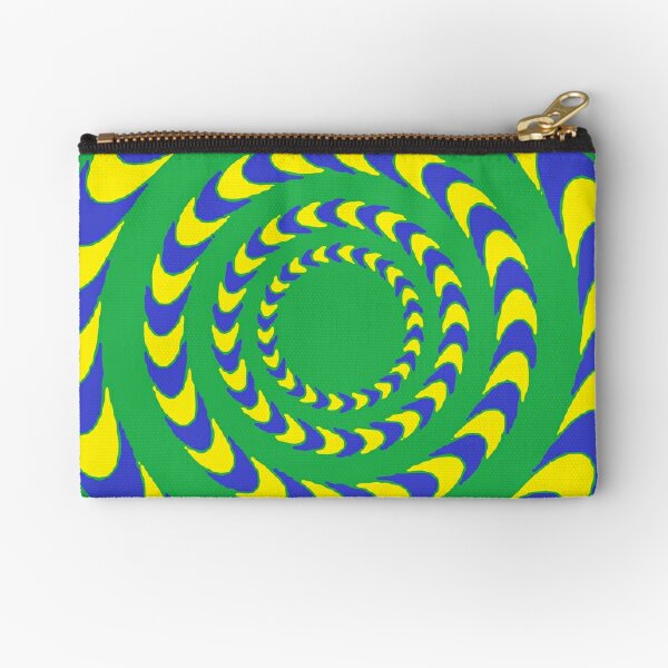 #Illusions gif, #abstract, #design, #pattern, art, illustration, twirl, hypnosis, twist, target, spiral Zipper Pouch