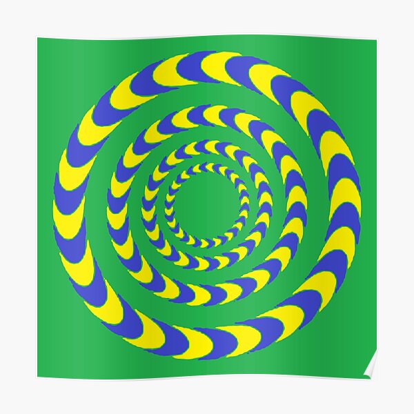 #Illusions gif, #abstract, #design, #pattern, art, illustration, twirl, hypnosis, twist, target, spiral Poster