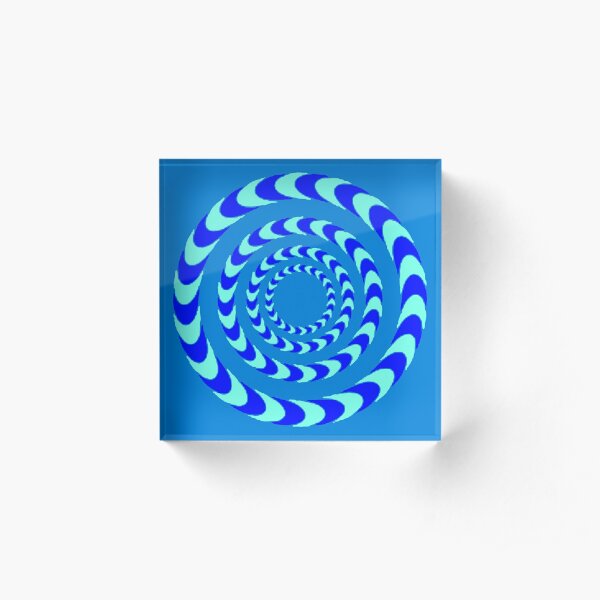 #Illusions gif, #abstract, #design, #pattern, art, illustration, twirl, hypnosis, twist, target, spiral Acrylic Block