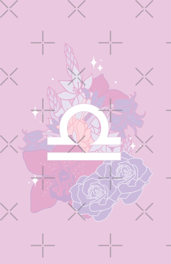 "Libra Flowers PASTEL" by VenusandMoon Redbubble