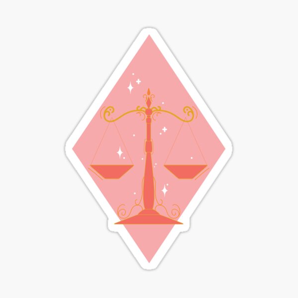 Libra Scales - PINK Sticker