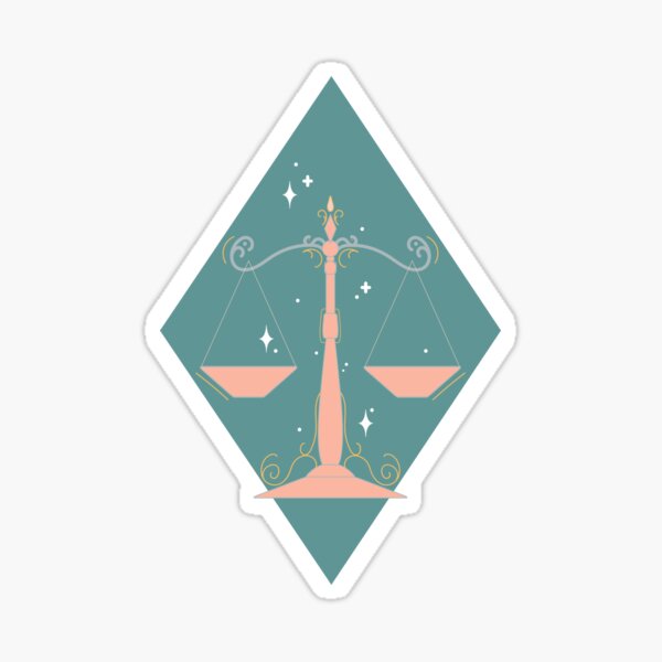 Escalas de libra - TEAL Pegatina