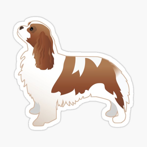 Cavalier King Charles Spaniel Blenheim Dog Breed Silhouette Sticker