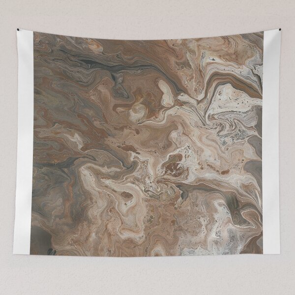 Item preview, Brown Taupe Gold and White Marble Pour designed and sold by GingerEccentric.