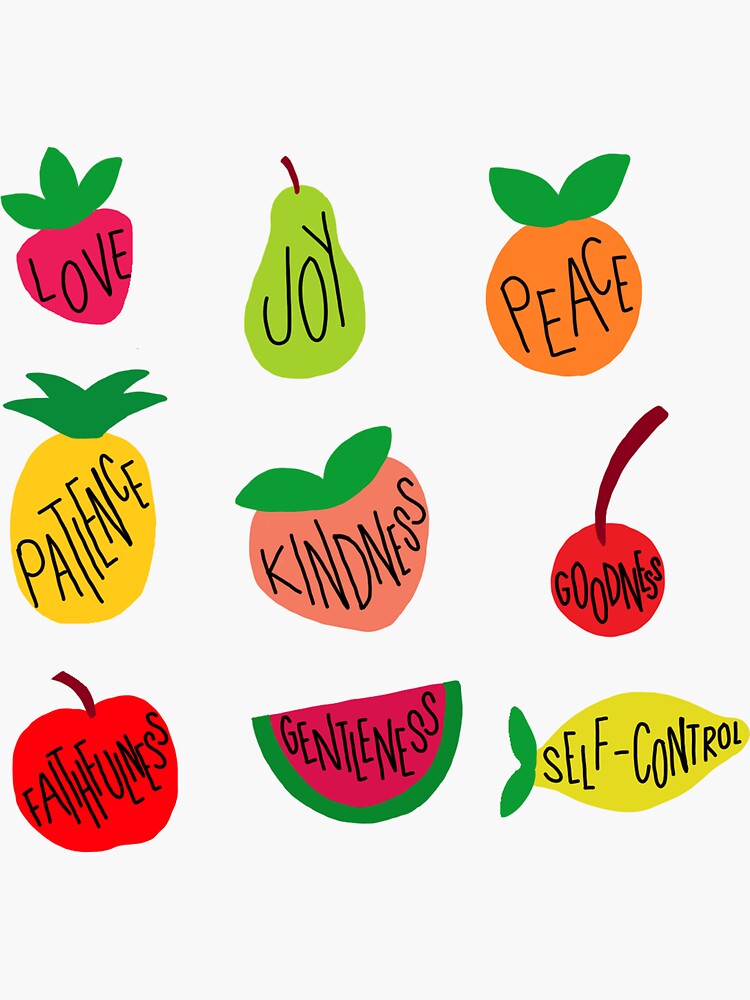 Thumbnail 3 of 3, Sticker, Fruit of the Spirit designed and sold by aliciajwyu.