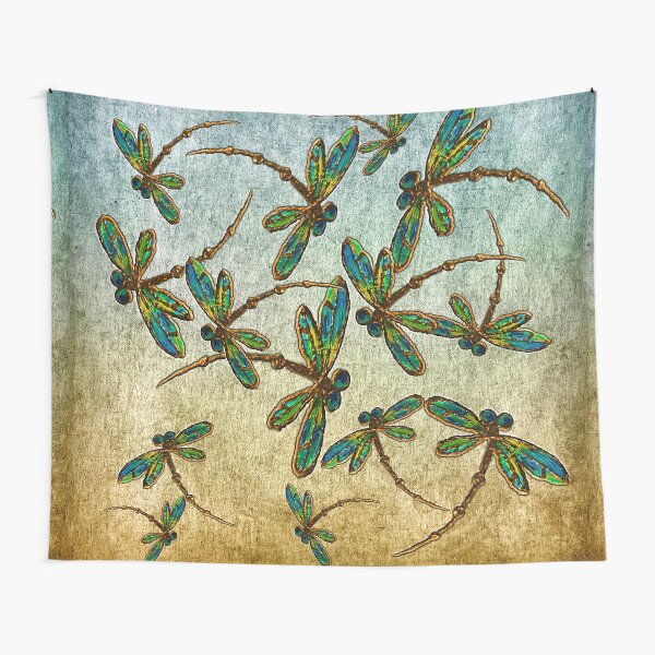 Golden Dragonfly Light Tapestry