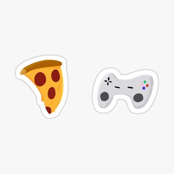 Pizza and Video Games Sticker
